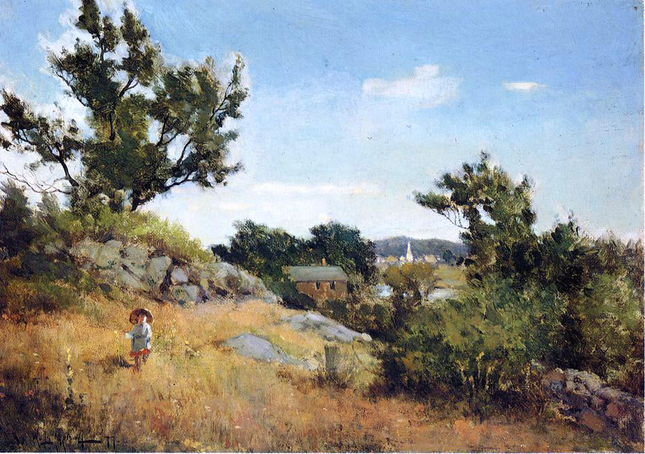 Willard Leroy Metcalf A View of the Village - Canvas Print