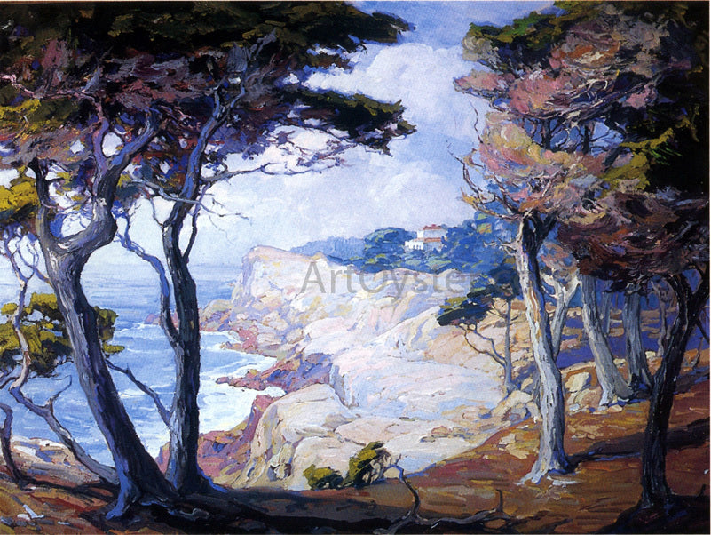 Franz Bischoff A Villa on the Monterey Coast - Canvas Print
