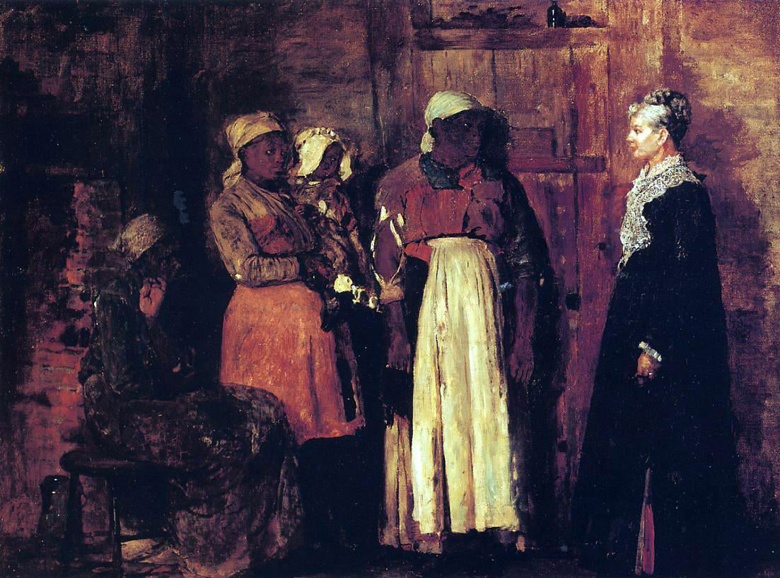 Winslow Homer A Visit from the Old Mistress - Canvas Print