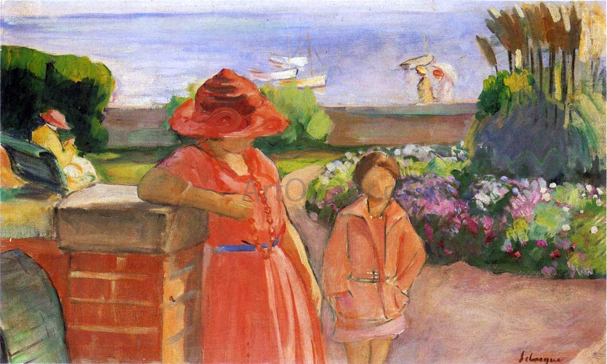 Henri Lebasque A Walk by the Sea - Canvas Print