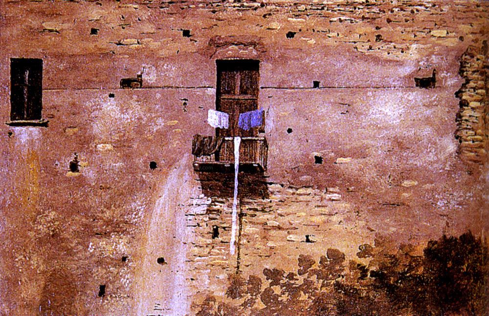 Thomas Jones A Wall In Naples - Canvas Print