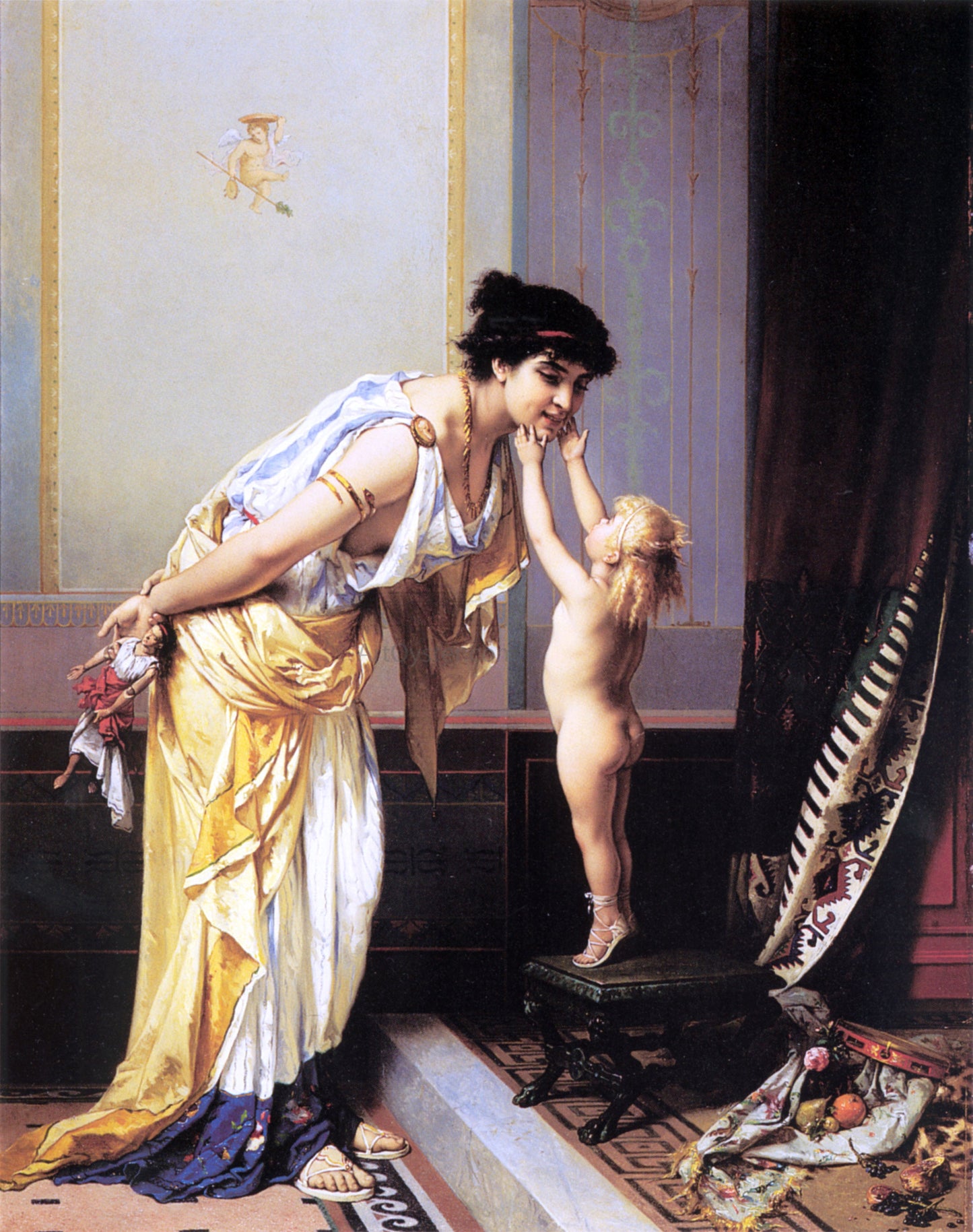 Pierre Joseph Coomans A Warm Exchange - Canvas Print