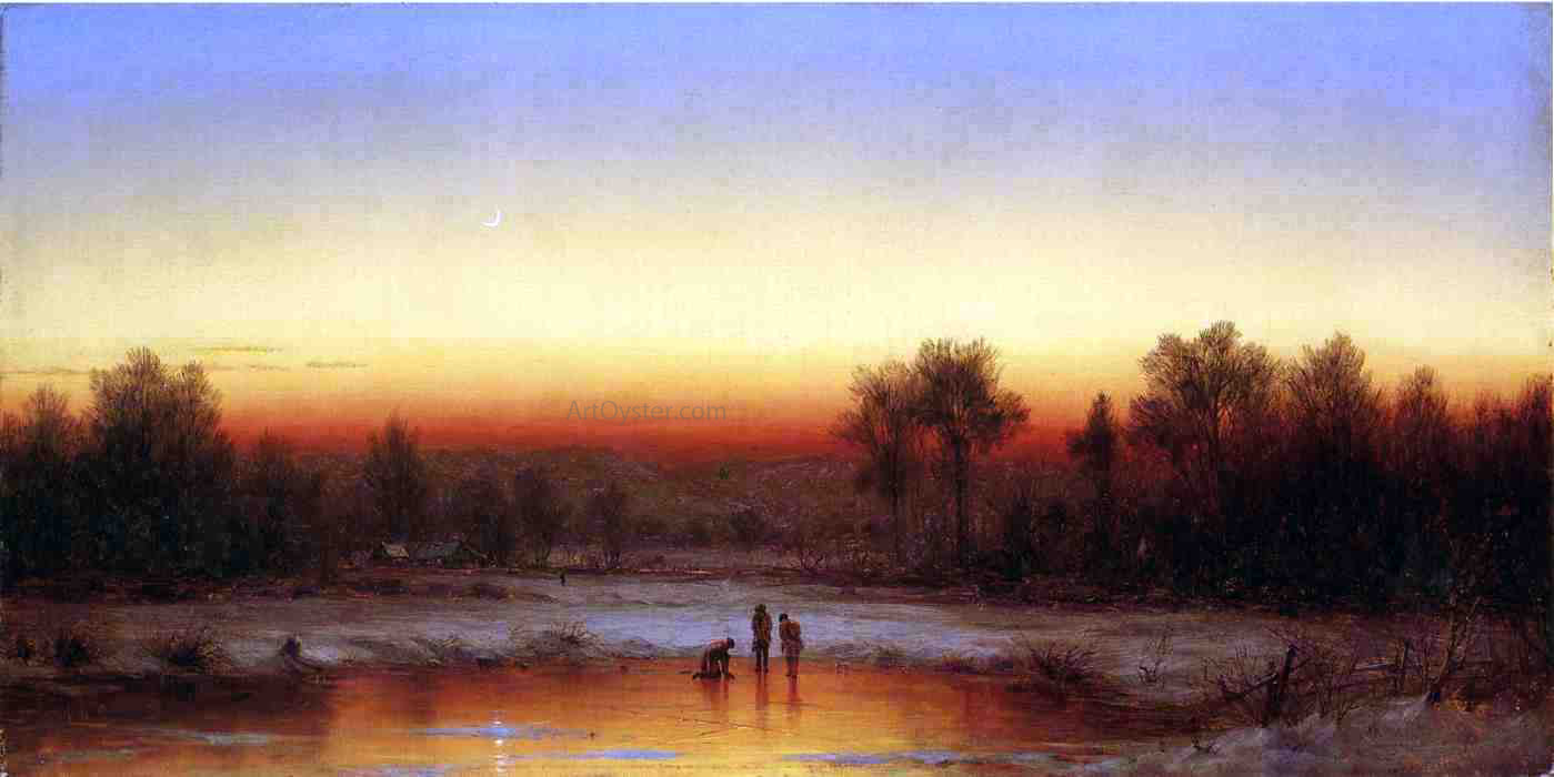 Sanford Robinson Gifford A Winter Twilight - Canvas Print