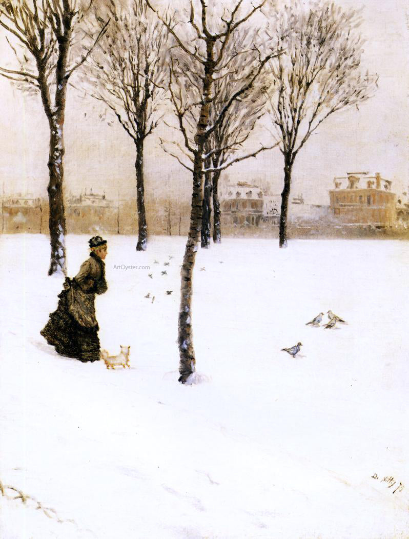 Giuseppe De Nittis A Winter's Landscape - Canvas Print