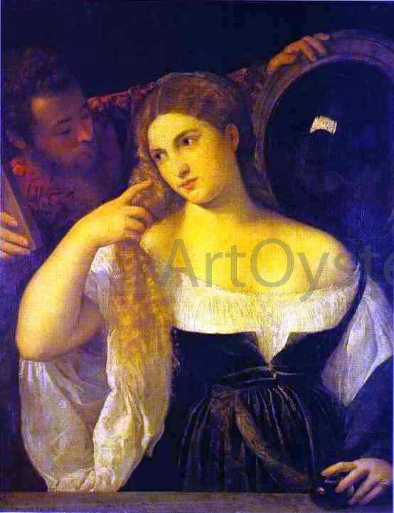Titian A Woman at Her Toilet - Canvas Print