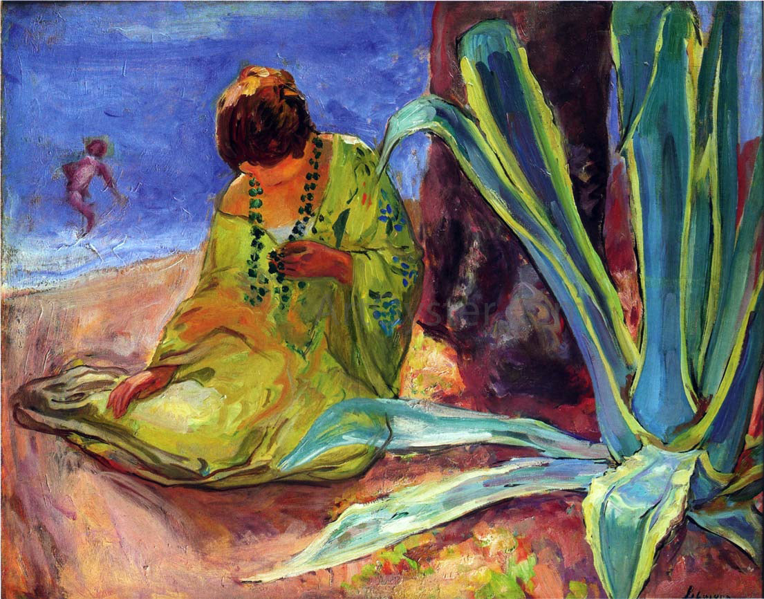 Henri Lebasque A Woman at Saint Maxime - Canvas Print
