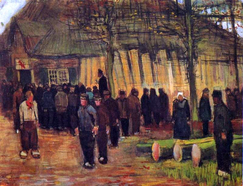 Vincent Van Gogh A Wood Auction - Canvas Print
