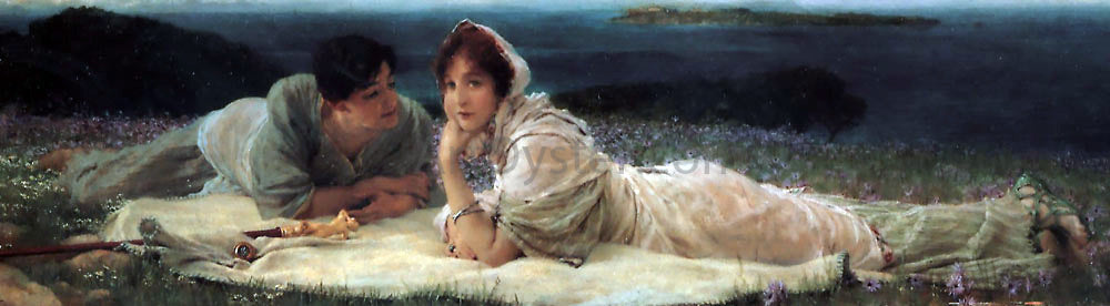 Sir Lawrence Alma-Tadema A World of Their Own - Canvas Print