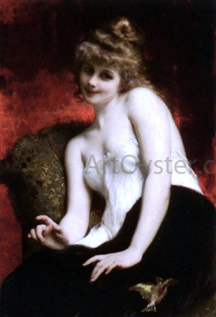 Etienne Adolphe Piot A Young Beauty - Canvas Print