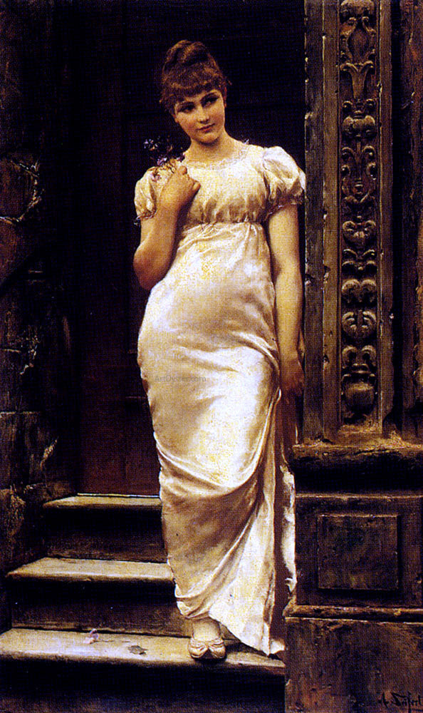 Alfred Seifert A Young Beauty In A Doorway - Canvas Print