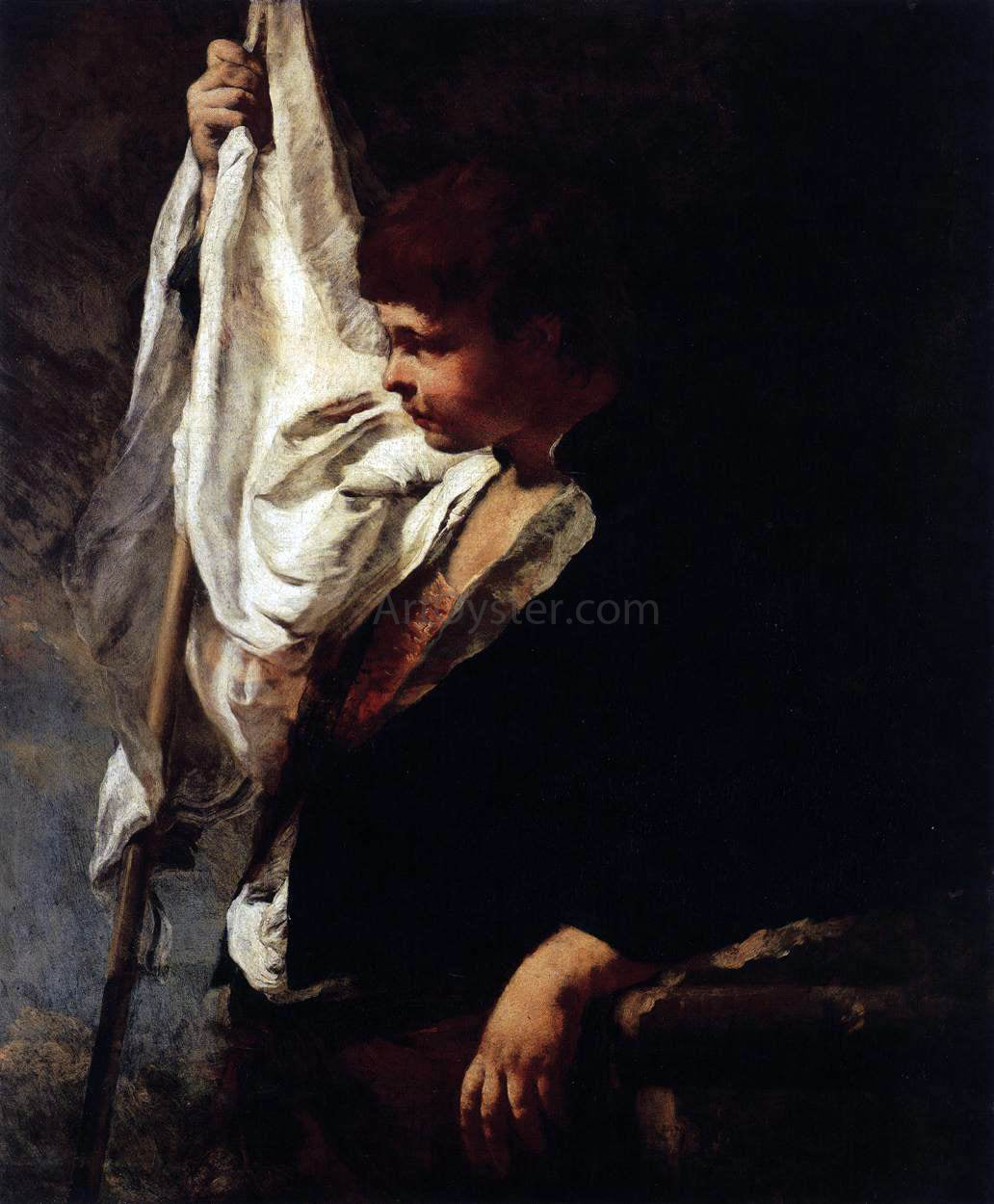 Giovanni Battista Piazzetta A Young Ensign - Canvas Print