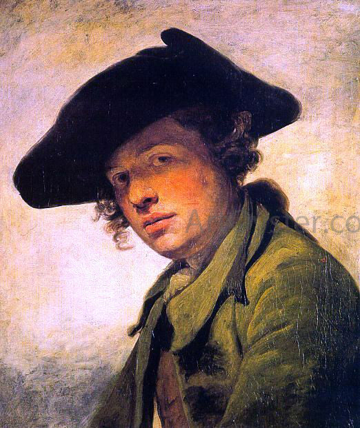 Jean Baptiste Greuze A Young Man in a Hat - Canvas Print
