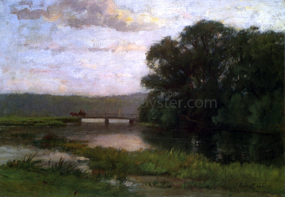Joseph Foxcroft Cole Abbajona River, Mass. (also known as The Aberjona River, Wincester) - Canvas Print