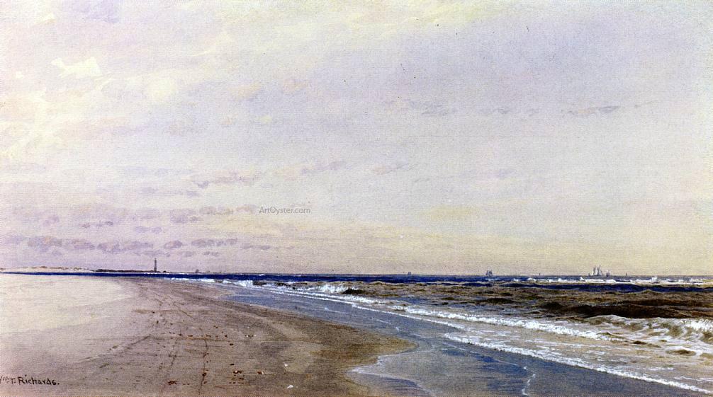 William Trost Richards Abescon Light, Atlantic City, NJ - Canvas Print