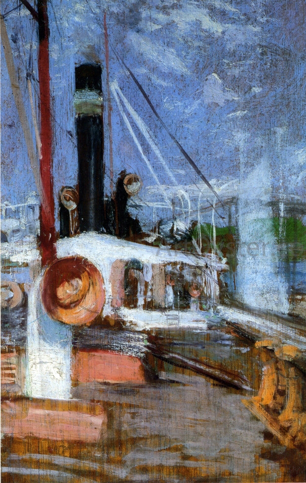 John Twachtman Aboard a Steamer - Canvas Print