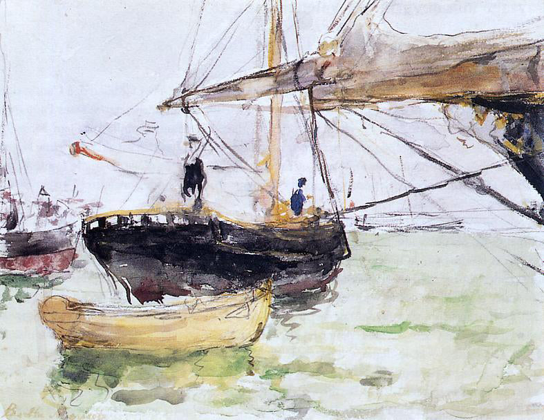 Berthe Morisot Aboard a Yacht - Canvas Print