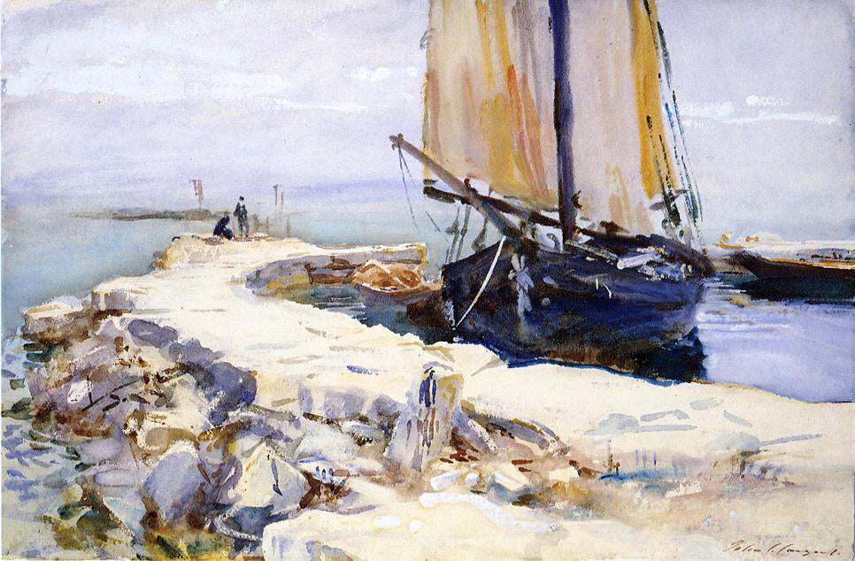 John Singer Sargent Above Lake Garda at San Vigilio - Canvas Print