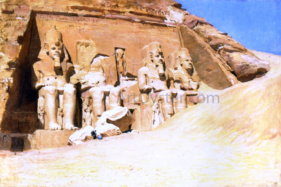 Frederick Arthur Bridgeman Abu Simbel - Canvas Print