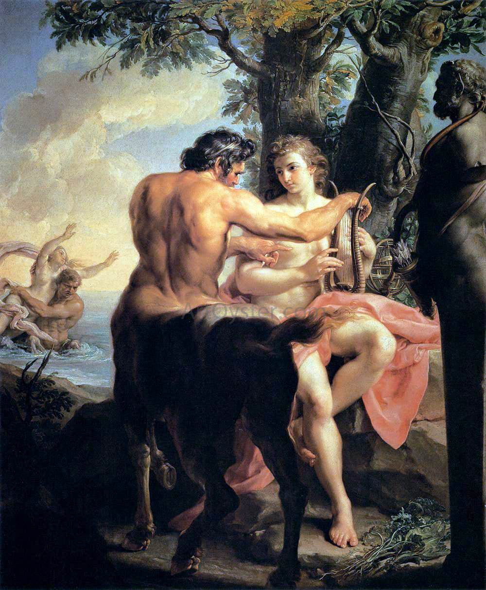 Pompeo Girolamo Batoni Achilles and the Centaur Chiron - Canvas Print