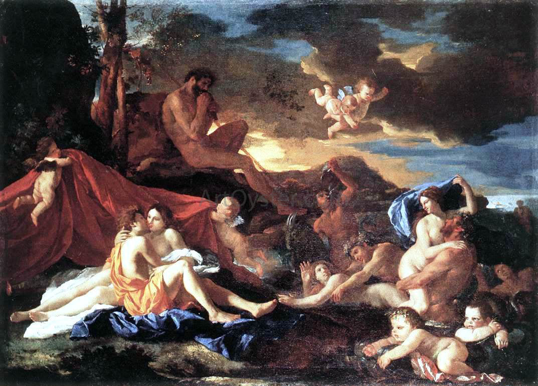 Nicolas Poussin Acis and Galatea - Canvas Print