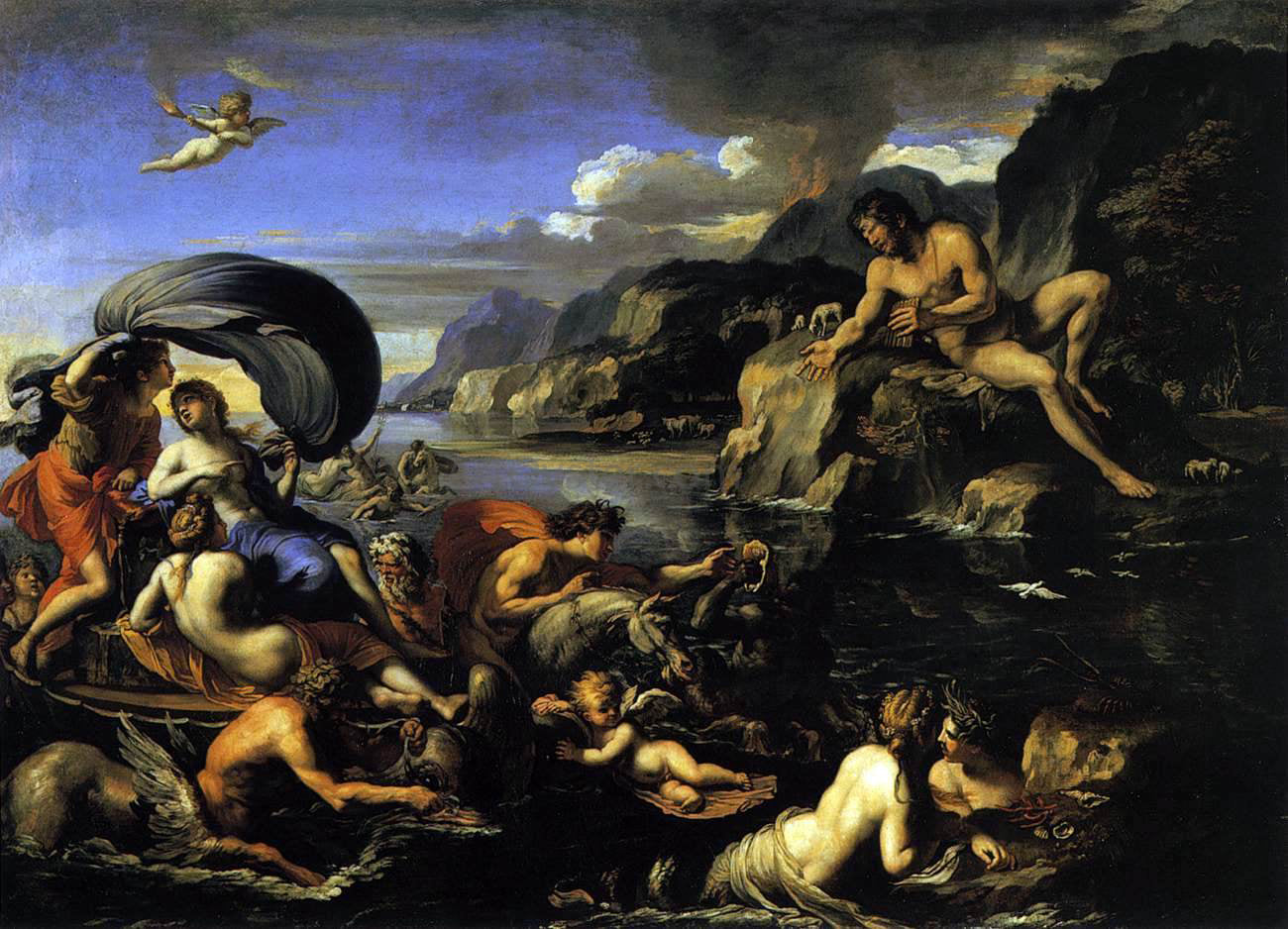 Francois Perrier Acis, Galatea, and Polyphemus - Canvas Print