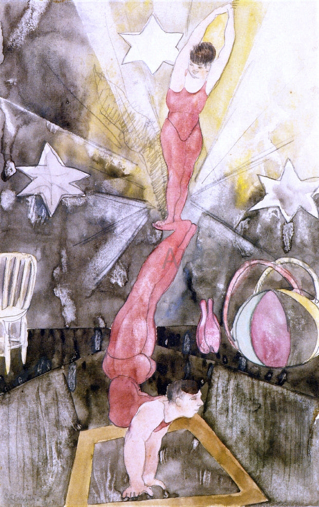 Charles Demuth Acrobats - Canvas Print