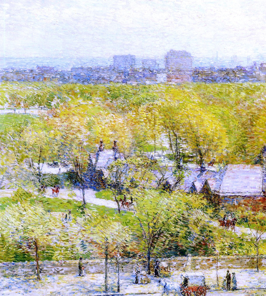 Frederick Childe Hassam Across the Park - Canvas Print