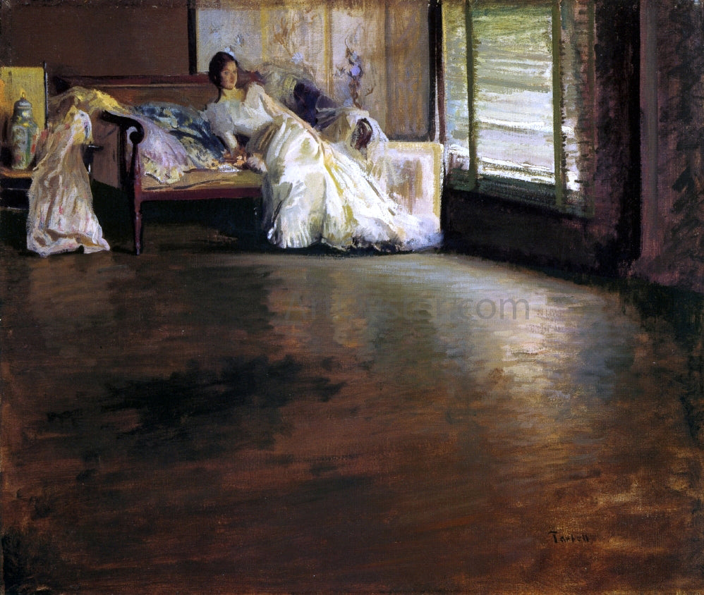 Edmund Tarbell Across the Room (also known as By the Window or Leisure Hour) - Canvas Print