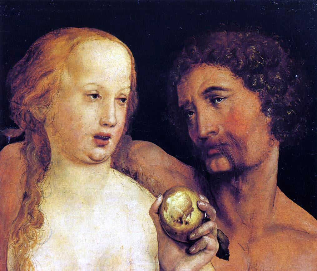The Younger Hans Holbein Adam and Eve - Canvas Print