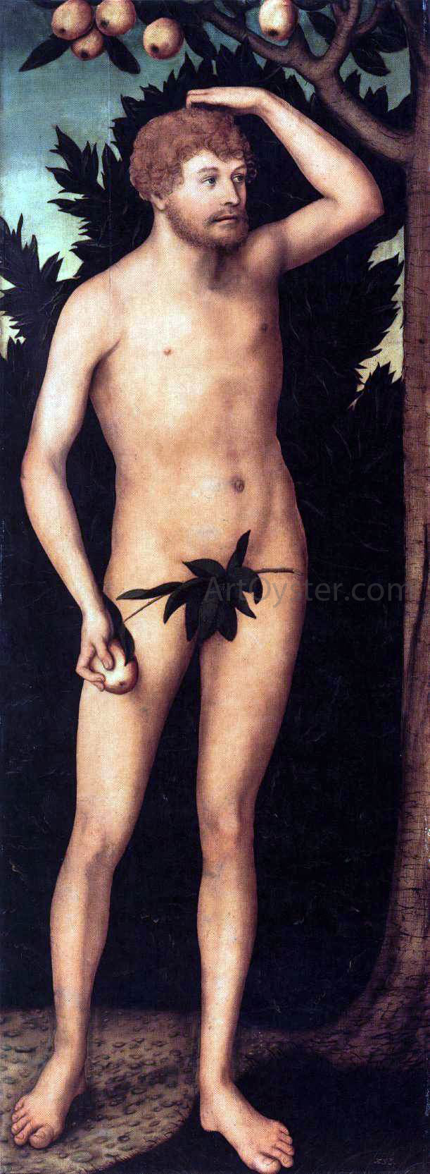 The Younger Lucas Cranach Adam - Canvas Print