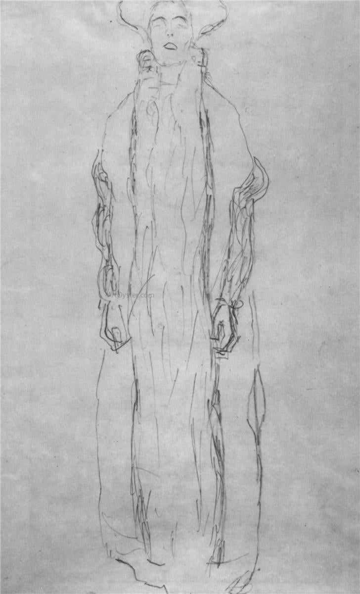 Gustav Klimt The Adele Bloch-Bauer Sketch - Canvas Print