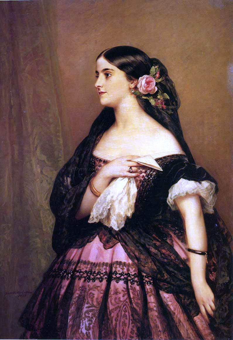 Franz Xavier Winterhalter Adelina Patti - Canvas Print