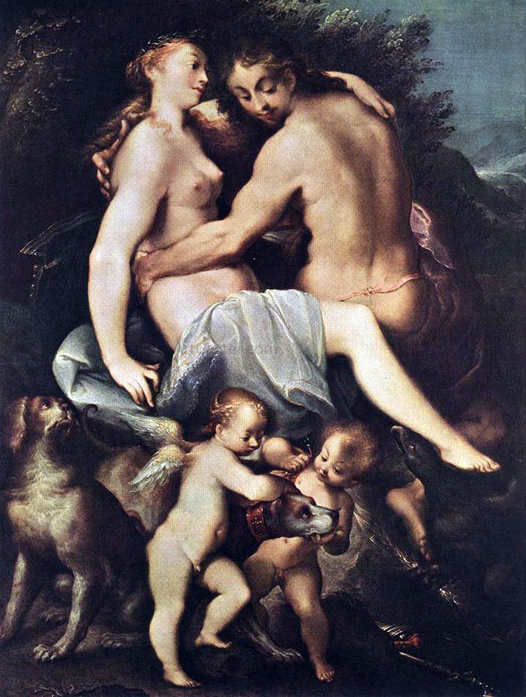 The Elder Joseph Heintz Adonis Parting from Venus - Canvas Print
