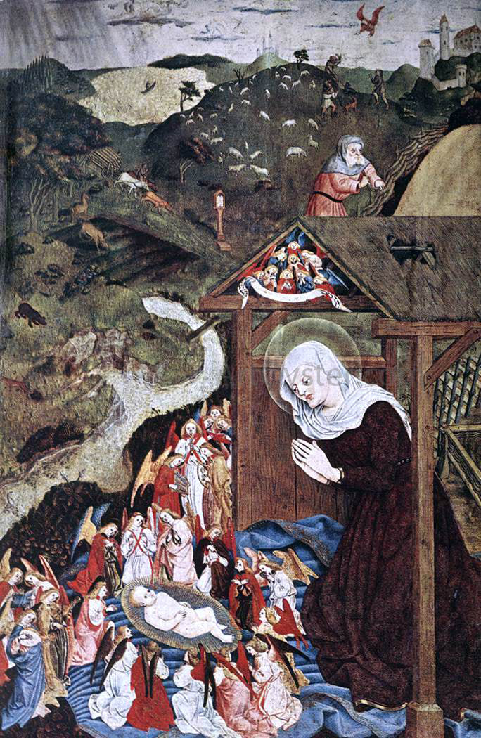 Master of the Polling Panels Adoration of the Child - Canvas Print