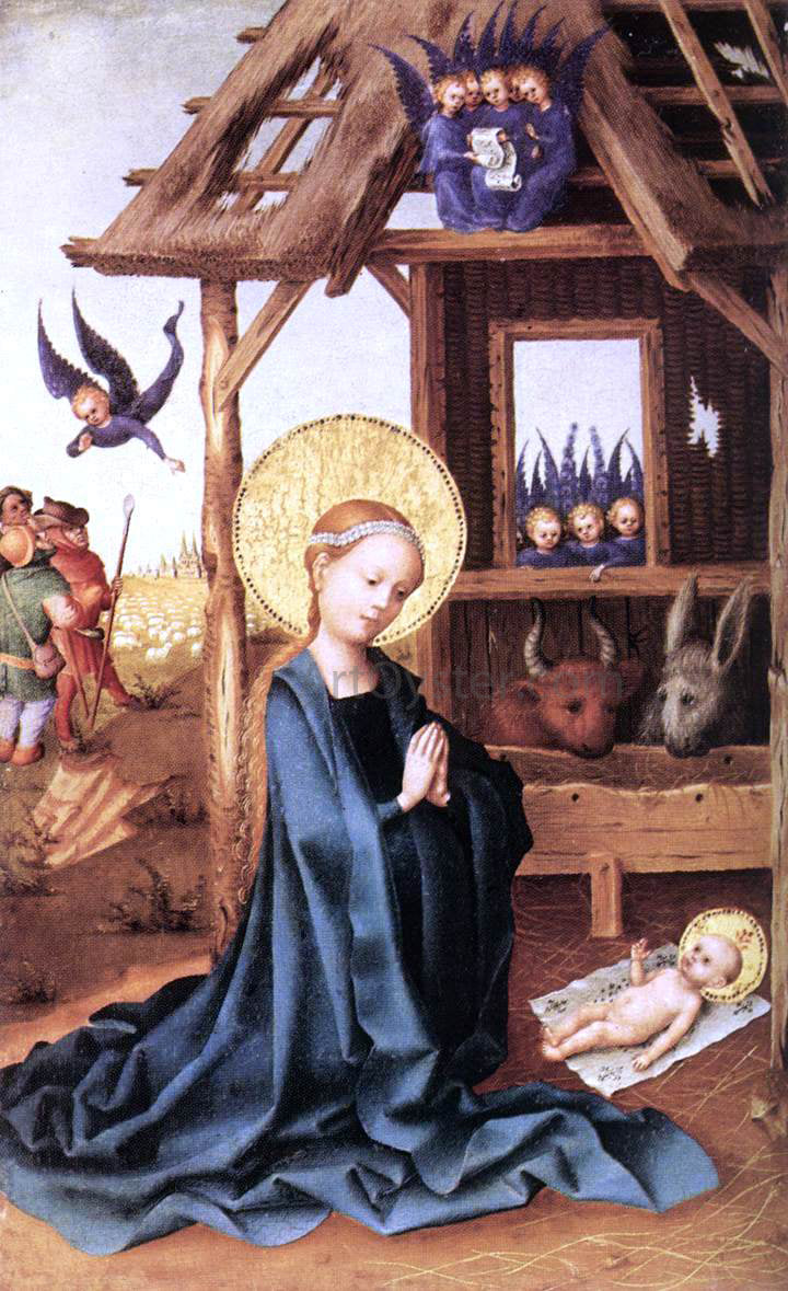 Stefan Lochner Adoration of the Child Jesus - Canvas Print