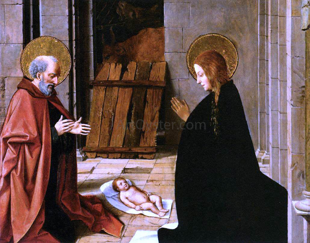 Josse Lieferinxe Adoration of the Christ Child - Canvas Print