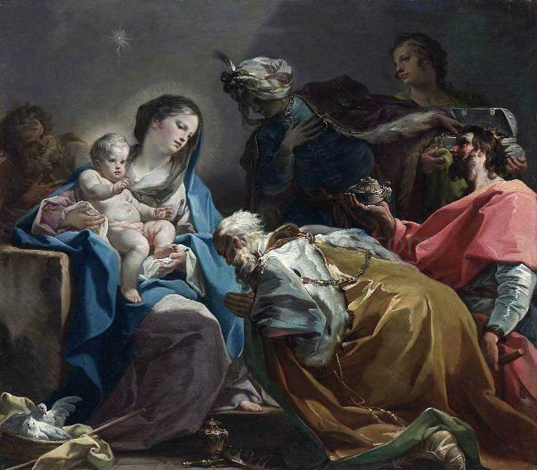 Corrado Giaquinto Adoration of the Magi - Canvas Print