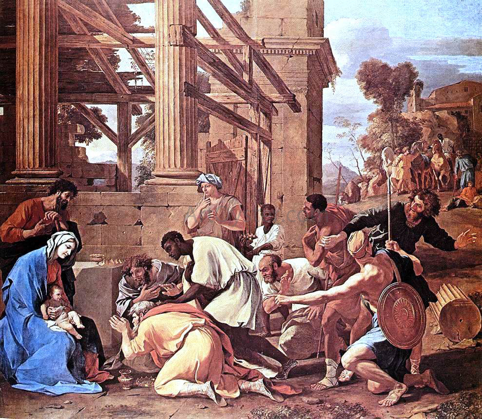 Nicolas Poussin Adoration of the Magi - Canvas Print