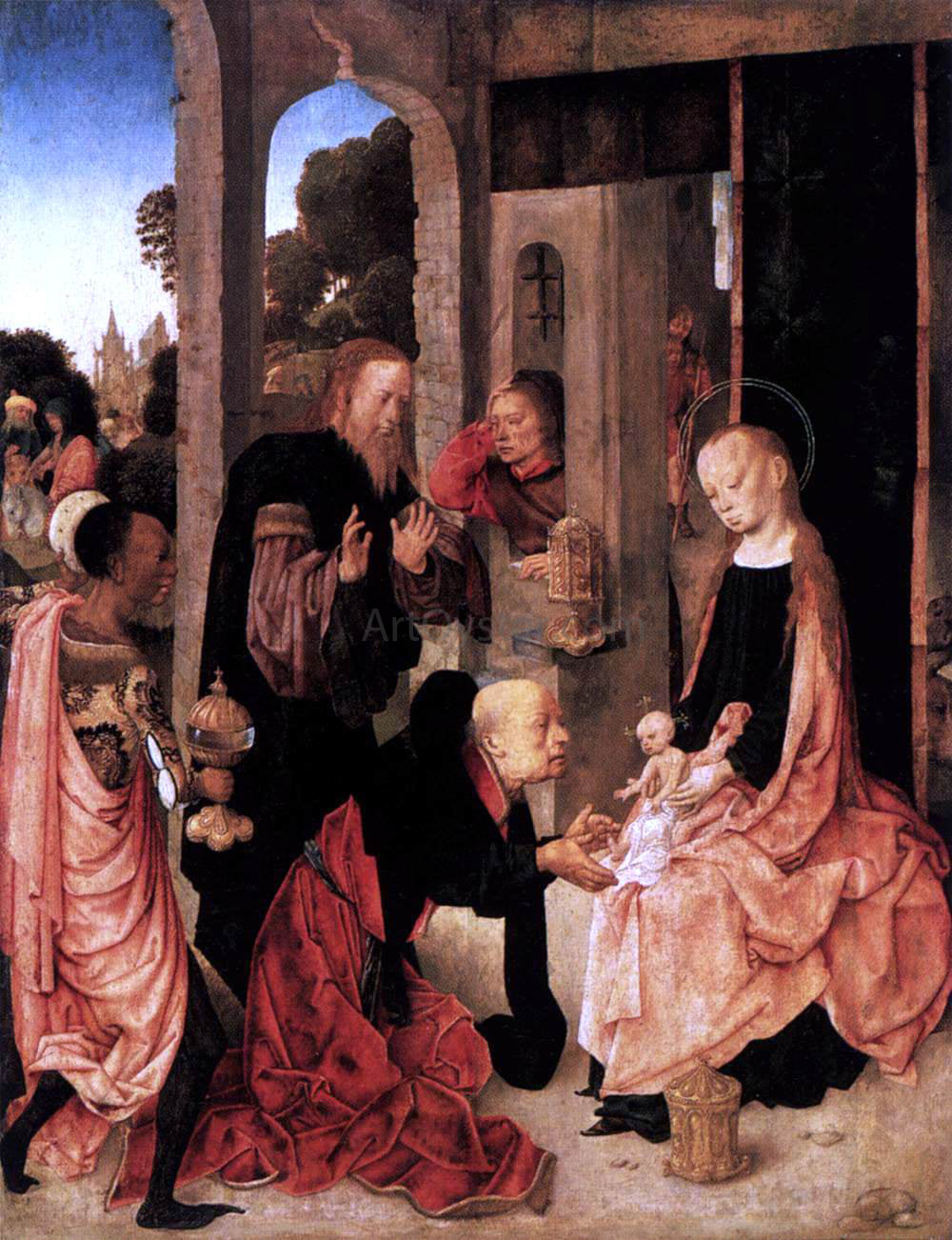 Master Inter Virgines Adoration of the Magi - Canvas Print