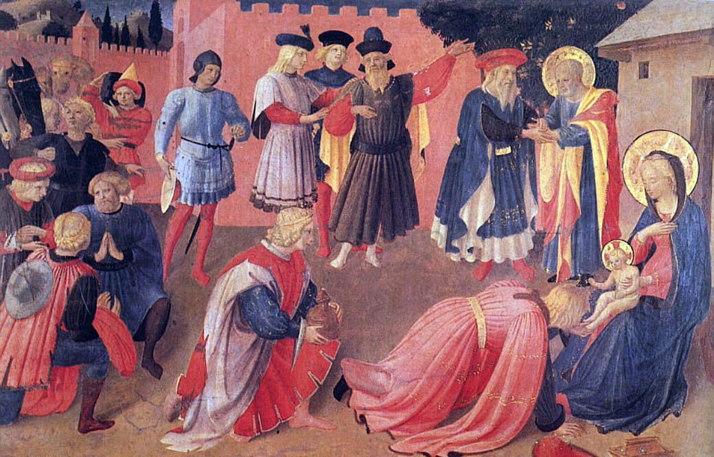 Fra Angelico Adoration of the Magi (Linaioli Tabernacle) - Canvas Print