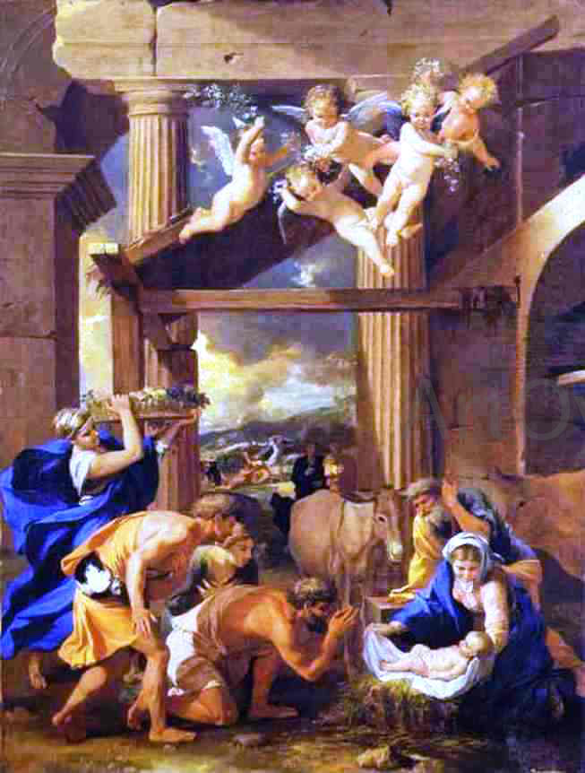Nicolas Poussin Adoration of the Shepherds - Canvas Print