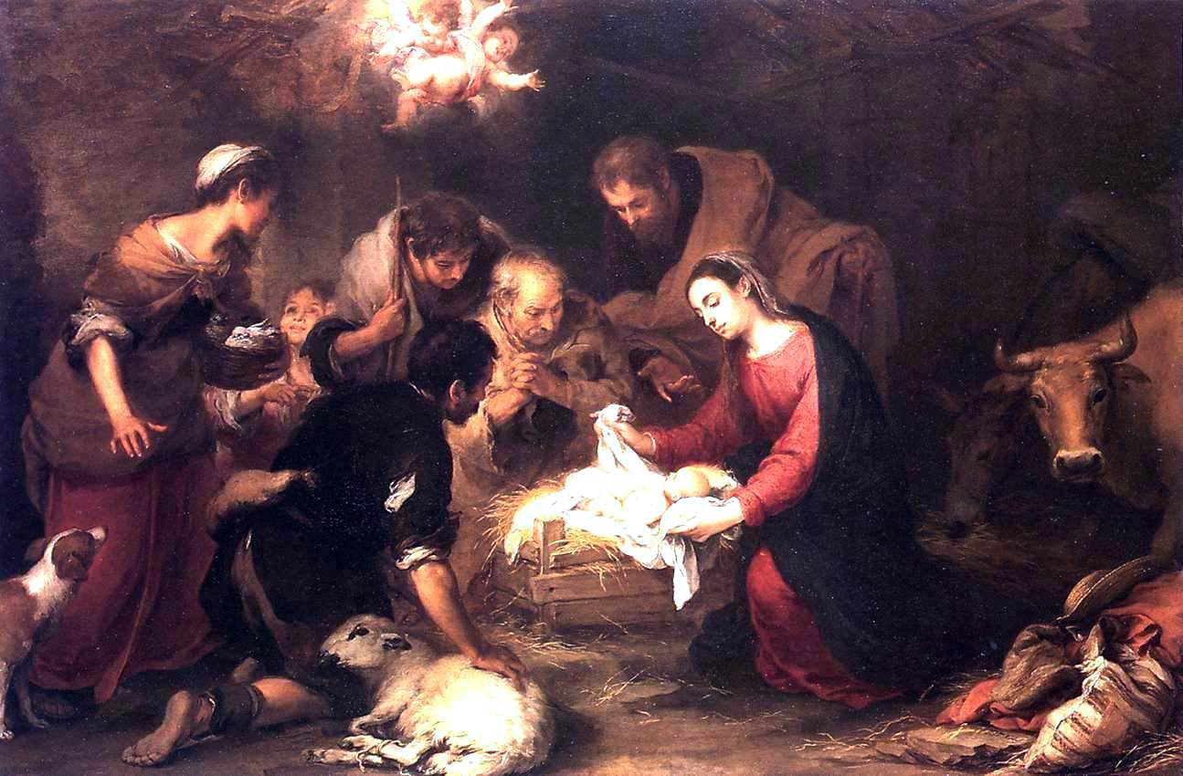 Bartolome Esteban Murillo Adoration of the Shepherds - Canvas Print