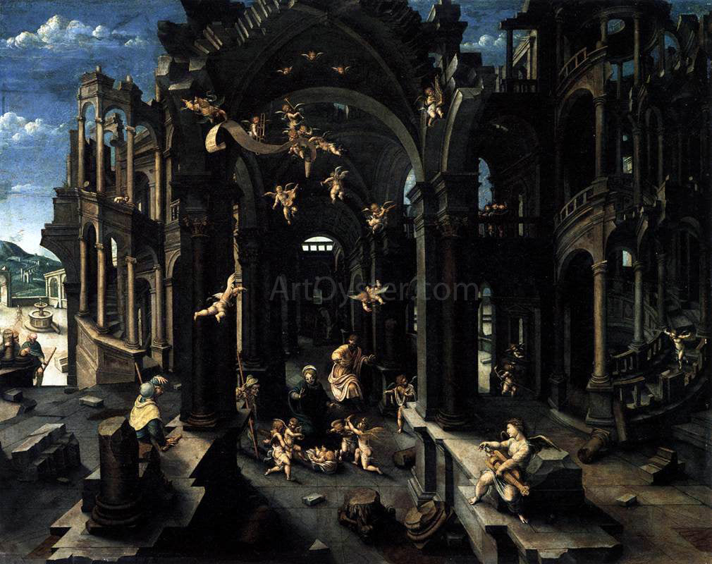 Jean De Gourmont Adoration of the Shepherds - Canvas Print