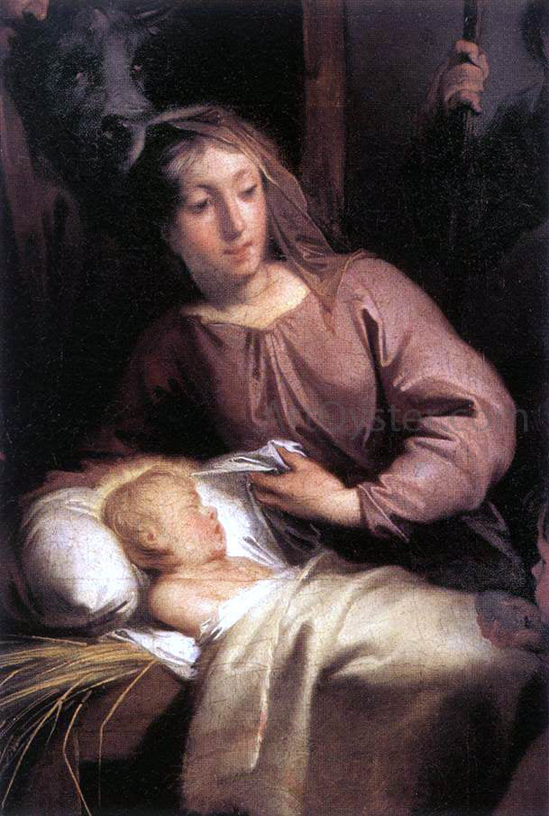 Jacob De Wit Adoration of the Shepherds (detail) - Canvas Print