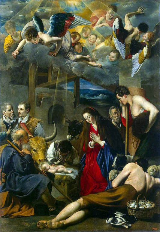 Fray Bautista Maino Adoration of the Shepherds - Canvas Print