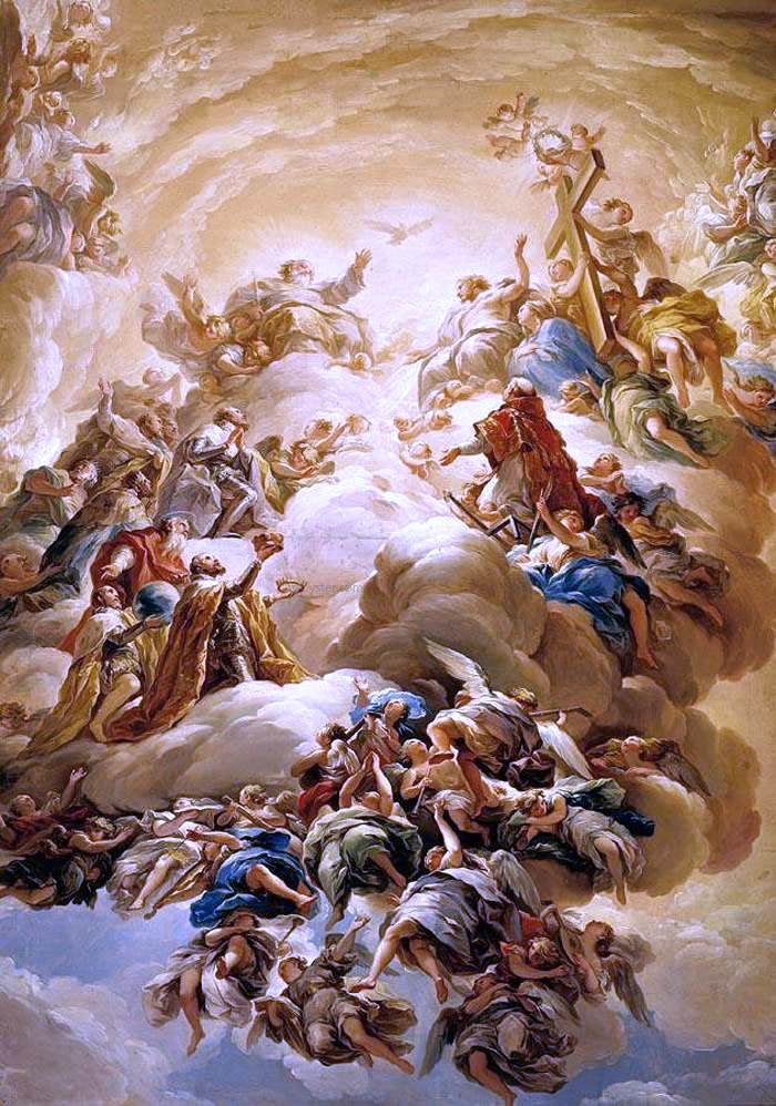 Vicente Lopez Y Portana Adoration of the Trinity - Canvas Print