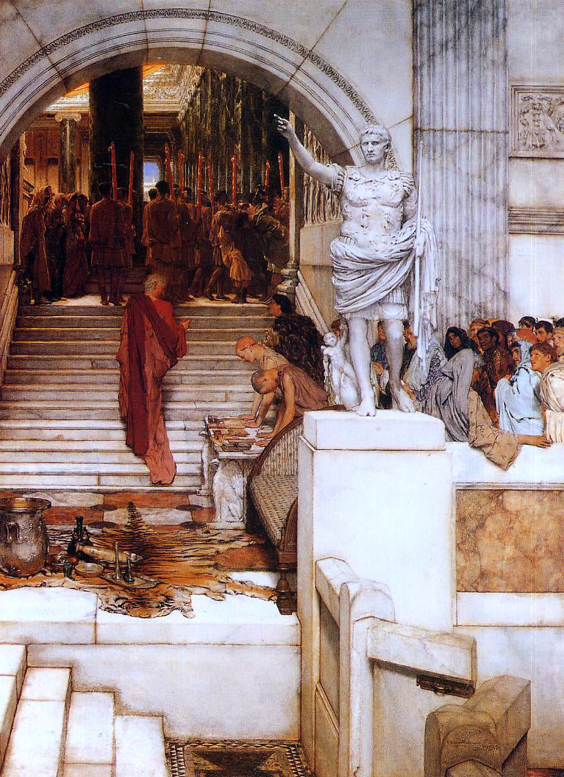 Sir Lawrence Alma-Tadema After the Audience - Canvas Print