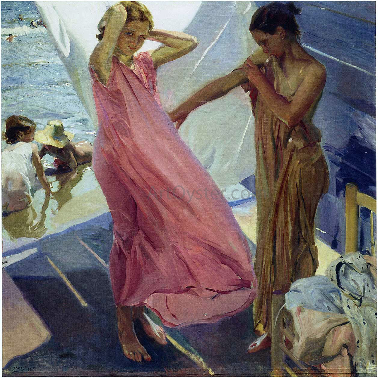 Joaquin Sorolla Y Bastida After the Bath, Valencia - Canvas Print