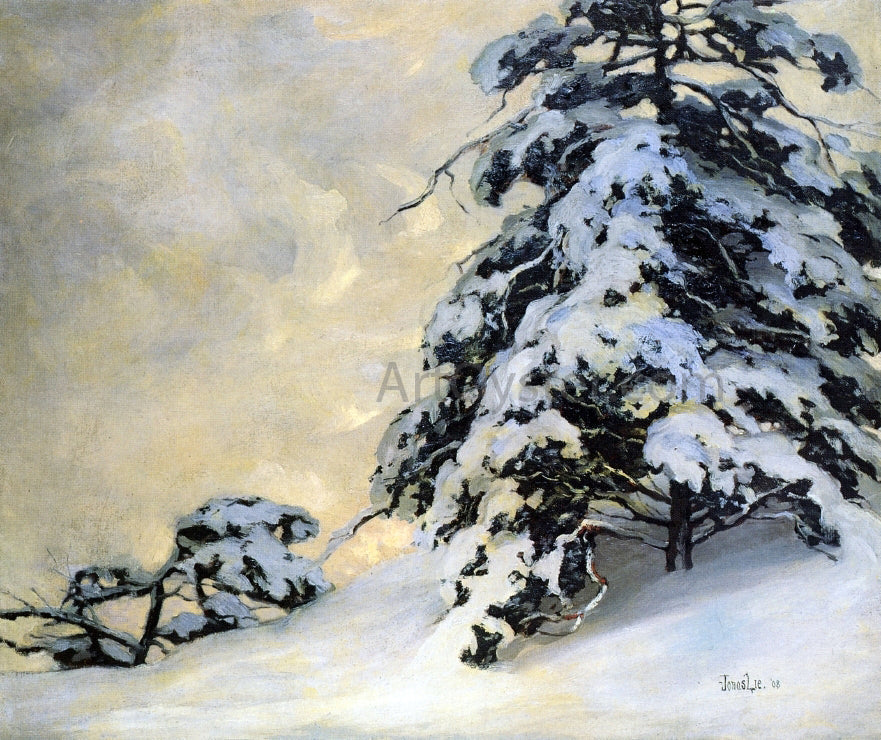 Jonas Lie After the Snowfall - Canvas Print