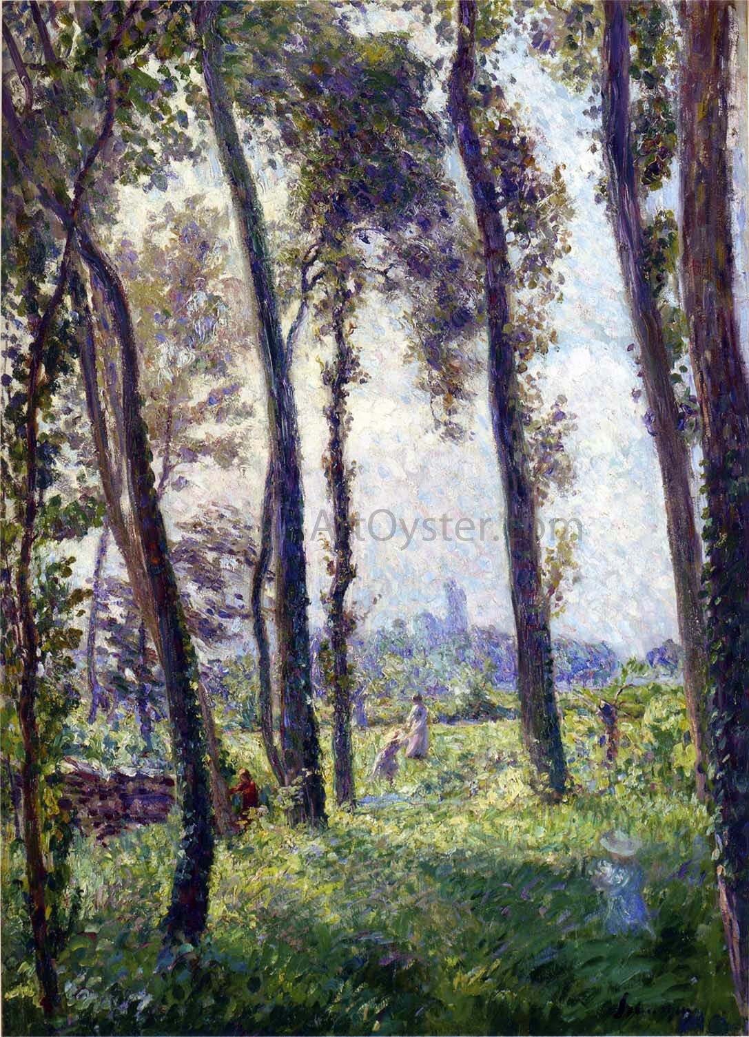 Henri Lebasque Afternoon in the Clearing - Canvas Print